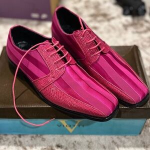 Viotti Mens Dress Shoes Fuchsia￼
